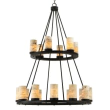 Loxley 18 Light 42" Wide Pillar Candle Style Chandelier