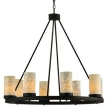 Loxley 8 Light 38" Wide Pillar Candle Style Chandelier