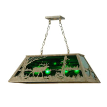 Elk at Lake 6 Light 17" Wide Linear Pendant