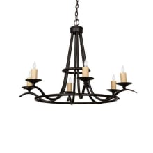 Octavia 6 Light 36" Wide Taper Candle Style Chandelier
