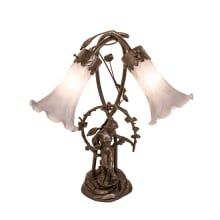 Tiffany Pond Lily 2 Light 17" Tall Buffet Table Lamp
