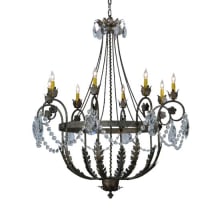 Antonia 8 Light 43" Wide Crystal Candle Style Chandelier