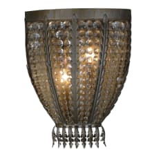 Chrisanne Crystal 2 Light 21" Tall Wall Sconce