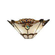 Shell with Jewels 2 Light 14.5" Wide Hand-Crafted Wall Sconce with Stained Glass