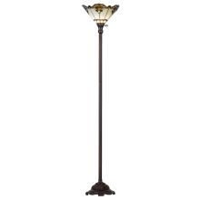 Shell With Jewels 1 Light 70" Tall Hand-Crafted Floor Lamp with Stained Glass