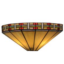 Arizona 2 Light 14.5" Wide Hand-Crafted Wall Sconce with Stained Glass