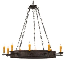 Parnella 10 Light 60" Wide Taper Candle Ring Chandelier