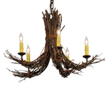 Twigs 5 Light 28" Wide Candle Style Chandelier
