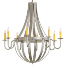 Barrel Stave Metallo 8 Light 48" Wide Taper Candle Empire Chandelier