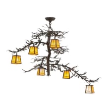 Pine Branch Valley View 6 Light 45" Wide Chandelier