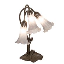 Tiffany Pond Lily 3 Light 16" Tall Buffet Table Lamp