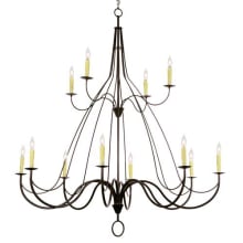 Bell 12 Light 68" Wide Taper Candle Style Chandelier
