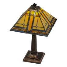 Sierra Prairie Mission 1 Light 21" Tall Hand-Crafted Table Lamp with Stained Glass