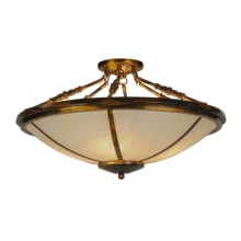 Commerce 4 Light 31" Wide Semi-Flush Bowl Ceiling Fixture - Light Burnished Transparent Gold Finish