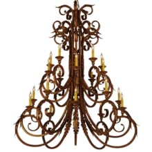Serratina 20 Light 48" Wide Taper Candle Style Chandelier