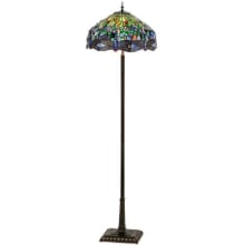 Tiffany Hanginghead Dragonfly 4 Light 37" Tall Buffet Floor Lamp