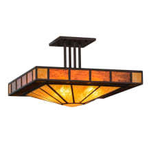 Zuvan Prime 4 Light 34" Wide Semi-Flush Square Ceiling Fixture