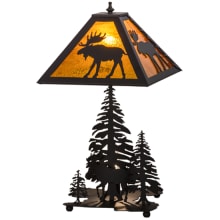 Moose Through the Trees 21" Tall Buffet Table Lamp
