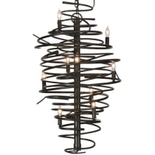 Cyclone 9 Light 21" Wide Taper Candle Style Chandelier