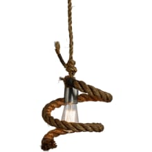 Rope 10" Wide Pendant