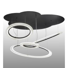 Anillo Tilt 84" Wide Abstract Multi Light Pendant