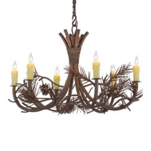 Woodland Pine 6 Light 36" Wide Candle Style Chandelier