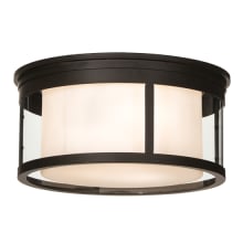Cilindro Campbell 3 Light 19" Wide Flush Mount Drum Ceiling Fixture - Oil Rubbed Bronze Finish