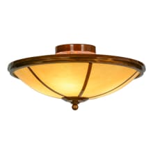 Commerce 4 Light 20" Wide Semi-Flush Bowl Ceiling Fixture - Transparent Copper Finish