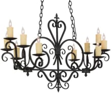 Long Kenneth 10 Light 18" Wide Taper Candle Style Chandelier