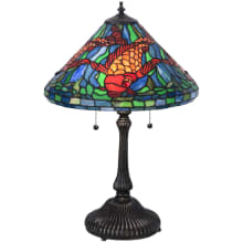Tiffany Koi 2 Light 25" Tall Buffet Table Lamp