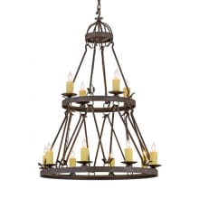 Lakeshore 12 Light 36" Wide Taper Candle Style Chandelier
