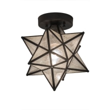 Moravian Star 9" Wide Semi-Flush Ceiling Fixture