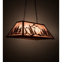 Mountain Range 6 Light 17" Wide Linear Pendant