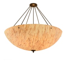 Madison 8 Light 48" Wide Semi-Flush Bowl Ceiling Fixture with Beige Shade - Timeless Bronze Finish