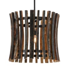 Stave Madera 24" Wide Wood Pendant