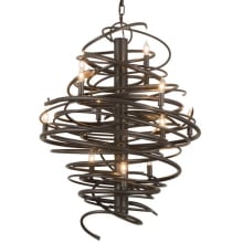 Cyclone 12 Light 28" Wide Candle Style Chandelier
