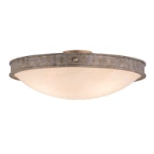 Dionne 3 Light 7-1/2" Tall Semi-Flush Bowl Ceiling Fixture with Beige Shade - Corinth Finish