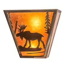 Moose 2 Light 12" Tall Wall Sconce
