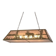 Moose at Lake 9 Light 17" Wide Linear Pendant