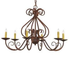 Jenna 6 Light 36" Wide Taper Candle Style Chandelier