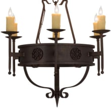 Calandra 6 Light 30" Wide Taper Candle Style Chandelier