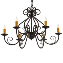 Jenna 6 Light 36" Wide Taper Candle Style Chandelier