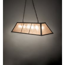 Tri-Panel 6 Light 17" Wide Linear Pendant