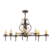 Monica 8 Light 21" Wide Taper Candle Linear Chandelier