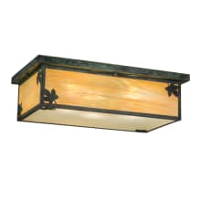 Hyde Park Maple Leaf 3 Light 24" Wide Flush Mount Ceiling Fixture