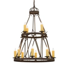 Lakeshore 12 Light 36" Wide Taper Candle Style Chandelier