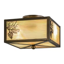 Balsam Pine 2 Light 15" Wide Semi-Flush Square Ceiling Fixture