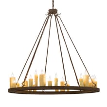 Deina 24 Light 49" Wide Taper Candle Ring Chandelier