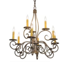 Grace 10 Light 26" Wide Taper Candle Style Chandelier