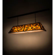 Oak Leaf and Acorn 9 Light 17" Wide Linear Pendant